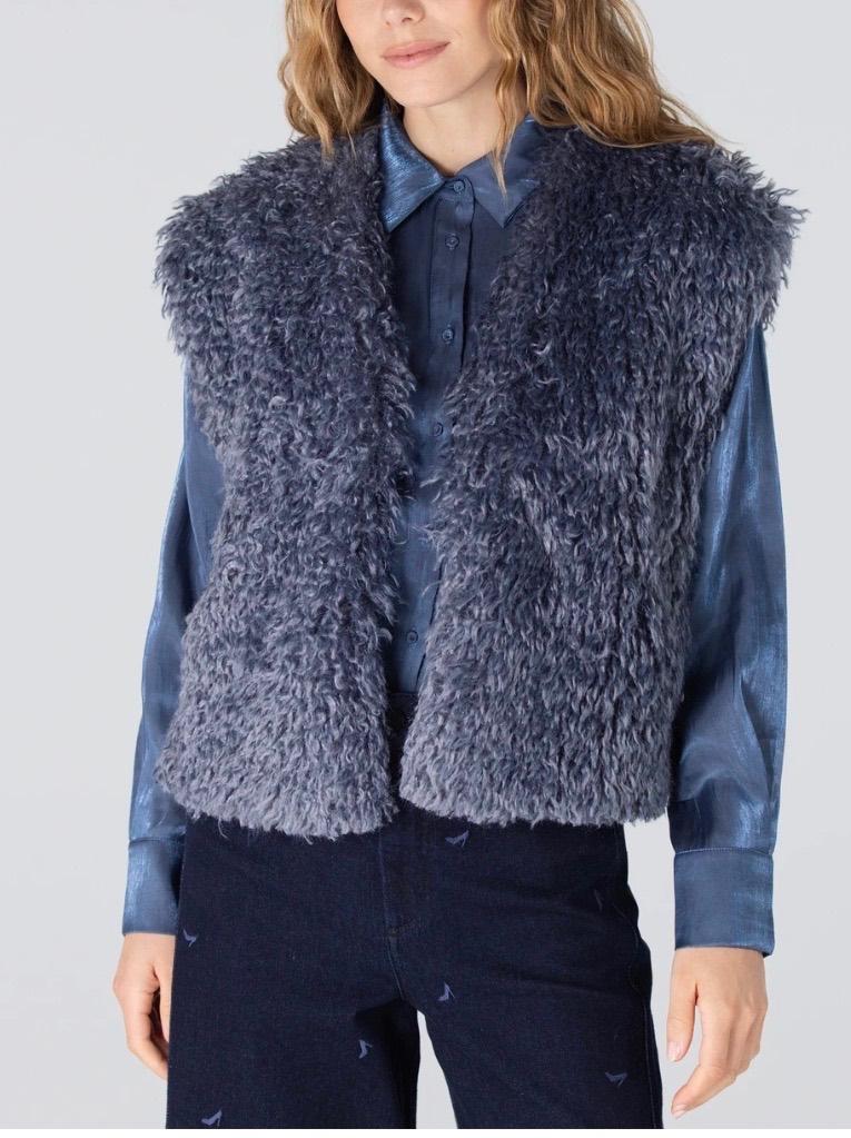 Juffrouw Jansen , bodywarmer / gilet, maat 42/44., Blauw, Maat 42/44 (L), Nieuw, Ophalen of Verzenden