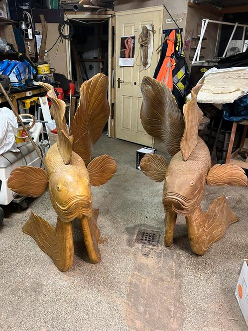 Teak handgemaakt thais, Antiek en Kunst, Kunst | Beelden en Houtsnijwerken, Ophalen of Verzenden