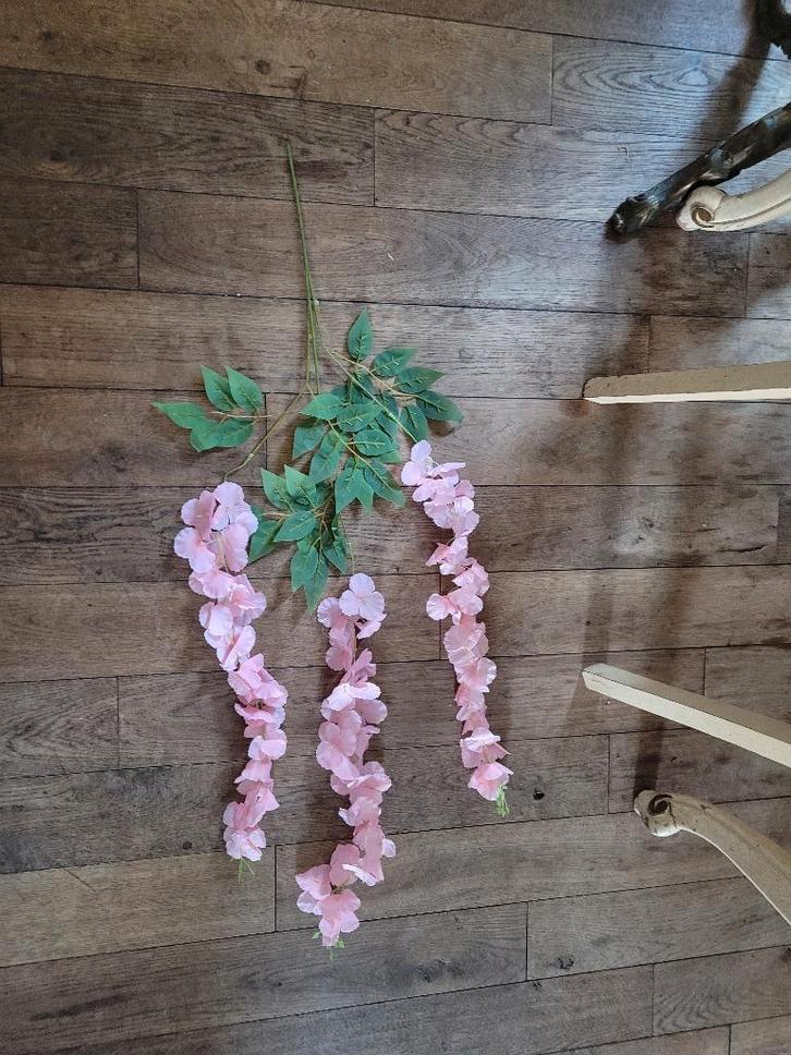 Kunstbloem Wisteria roze per tak 3.50, Huis en Inrichting, Woonaccessoires | Kunstplanten en Kunstbloemen, Nieuw, Binnen, Ophalen of Verzenden