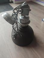 Industriële bruine hanglamp (klein) met E27 fitting, Gebruikt, Ophalen of Verzenden, Metaal, Minder dan 50 cm
