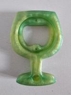Groene flesopener met ophanggaatje in de vorm van een glas, Ophalen of Verzenden, Nieuw