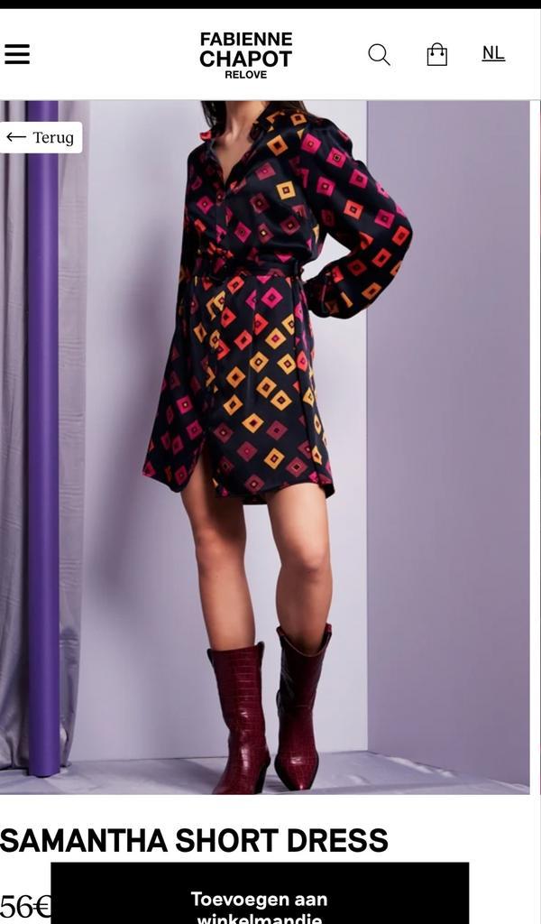 Fabienne Chapot Totaly Tetris Jurk Maat 38, Kleding | Dames, Gelegenheidskleding, Zo goed als nieuw, Overige typen, Maat 38/40 (M)