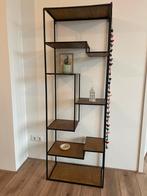 Stalen wandkast met houten plakken decoratie, Huis en Inrichting, Ophalen, Zo goed als nieuw