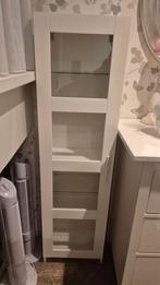 Witte Vitrinekast, Huis en Inrichting, Kasten | Vitrinekasten, Ophalen, Minder dan 50 cm, Met deur(en), 100 tot 150 cm
