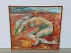 Miek Annemieke Dicke schilderij naakt blood 60x70cm Curaçao, Ophalen