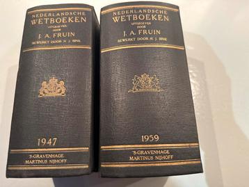 J A Fruin De Nederlandsche wetboeken 1947 en 1959 beschikbaar voor biedingen