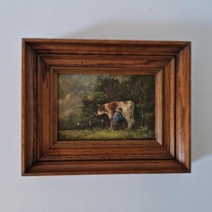 Willy Krake  schilderijtje olieverf op paneel  schilderij, Antiek en Kunst, Kunst | Schilderijen | Klassiek, Ophalen of Verzenden
