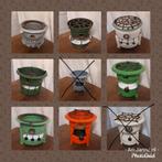 Brocante petroleum stellen, emaille, decoratie, Ophalen of Verzenden