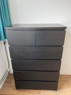 Zwarte Malm ladekast van IKEA, Huis en Inrichting, Kasten | Ladekasten, Ophalen, Overige materialen, Gebruikt, 5 laden of meer