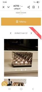 Te koop waxinelichthouders 3-lichts en 4-lichts reflection, Ophalen, Zo goed als nieuw