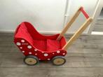 Houten poppenwagen / loopwagen rood (Simply for kids), Zo goed als nieuw, Ophalen