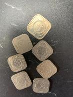 7 stuks vierkante stuivers, Ophalen of Verzenden, Koningin Wilhelmina, 5 cent, Zilver