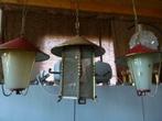 vintage hallamp 50er jaren Rockabilly, Huis en Inrichting, Lampen | Hanglampen, Ophalen, Gebruikt, 50 tot 75 cm, Glas