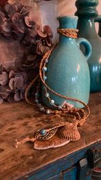 Handgemaakte ketting bohemium style, Ophalen of Verzenden, Zo goed als nieuw, Bruin, Overige materialen