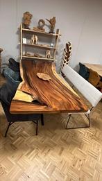 boomstamtafels gemaakt in familie bedrijf suar eiken noten, Ophalen, 100 tot 150 cm, Natuurlijk industrieel boomstam robuust massief modern klassiek