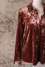 Costes velvet/fluwelen blouse goud maat M, Maat 38/40 (M), Overige kleuren, Ophalen of Verzenden, Zo goed als nieuw