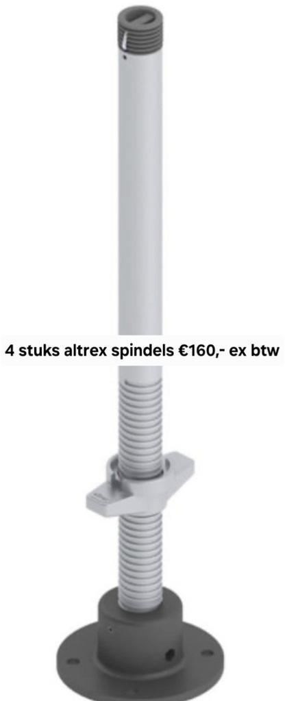 Te koop 4 nieuwe altrex spindels, Doe-het-zelf en Verbouw, Steigers, Nieuw, Rolsteiger of Kamersteiger, Ophalen of Verzenden