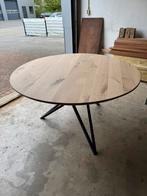 Ronde eiken tafel 150cm met vlinderpoot, Ophalen, 100 tot 150 cm, Rond, Nieuw
