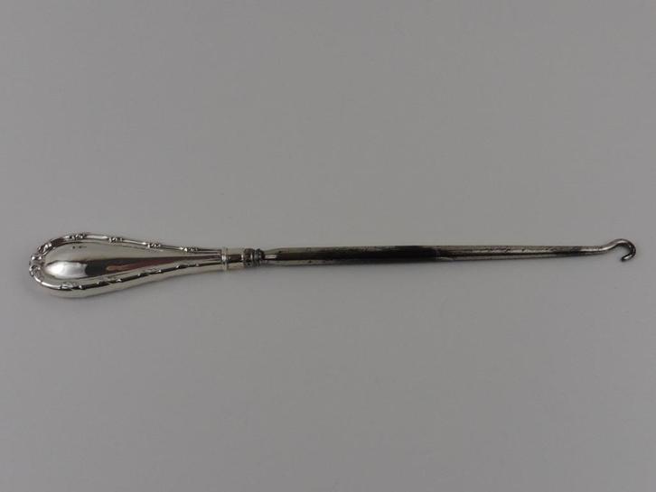 Veter/knoopjeshaak met zilveren heft                     Z86, Antiek en Kunst, Antiek | Goud en Zilver, Zilver, Ophalen of Verzenden