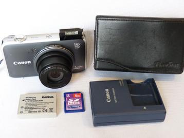 Canon PowerShot SX220 HS (black), SD, accu, oplader, tasje