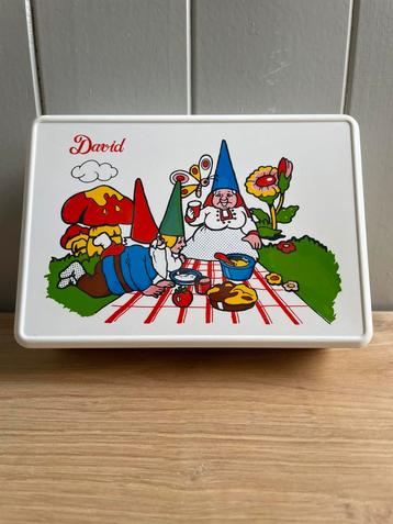 Vintage David de Kabouter broodtrommel Rien Poortvliet 1988 beschikbaar voor biedingen