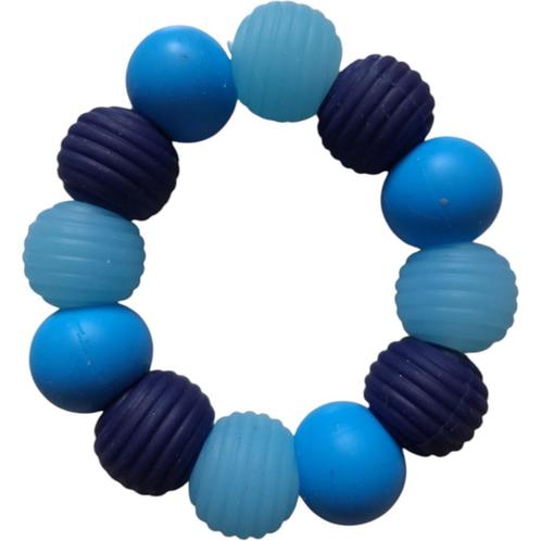 Bijtring blauw donkerblauw - Kraamcadeau - Babyshower, Kinderen en Baby's, Speelgoed | Babyspeelgoed, Nieuw, Overige typen, Ophalen of Verzenden