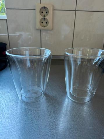 * nieuw * mooie dubbelwandige koffie of theeglazen beschikbaar voor biedingen