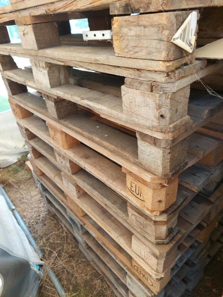 15 euro pallets te koop / nog 11 te koop, Doe-het-zelf en Verbouw, Hout en Planken, Gebruikt, Pallet, Overige houtsoorten, Minder dan 200 cm