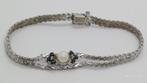 Zilveren armband 835 met saffier, Ophalen of Verzenden, Zo goed als nieuw, Met edelsteen, Zilver