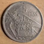 5 pesetas munt 1957, Ophalen of Verzenden, Buitenland, Munten