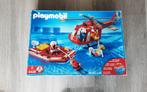 Playmobil Brandweer Helikopter + Reddingsboot, Ophalen of Verzenden, Gebruikt, Complete set