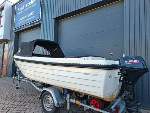 Nette Gentle 475 + Suzuki 9,9PK INJECTIE *2018*, Watersport en Boten, Sloepen, Zo goed als nieuw, Tot 10 pk, 3 tot 6 meter, Buitenboordmotor