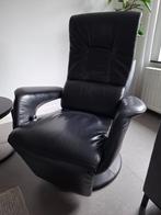 Relax fauteuil zwart, Huis en Inrichting, Ophalen, Gebruikt, Minder dan 75 cm, Leer