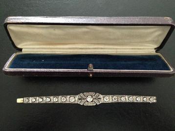 Art Deco Gouden Armband Origineel 59 diamanten ca 1930 izgst beschikbaar voor biedingen