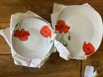 Borden met klaproos motief, Huis en Inrichting, Keuken | Servies, Ophalen, Nieuw, Bord(en), Overige stijlen