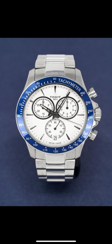 Tissot Chronograph V8 blue, Sieraden, Tassen en Uiterlijk, Horloges | Heren, Zo goed als nieuw, Overige merken, Staal, Ophalen of Verzenden