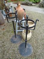 2 mooie hoge smeedijzeren Franse standaards, Antiek en Kunst, Ophalen