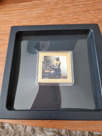 Zilveren $1 munt - Johannes Vermeer - De Melkmeid beschikbaar voor biedingen