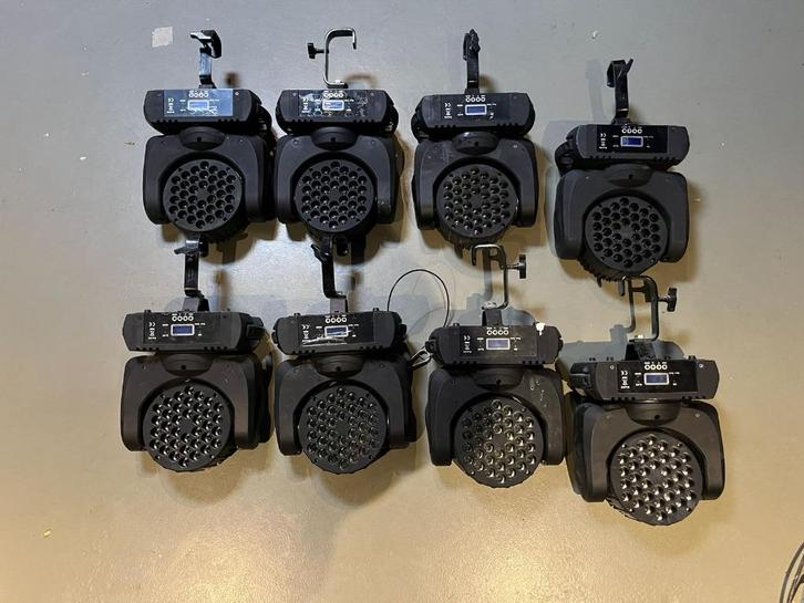 8 x moving heads, Muziek en Instrumenten, Licht en Laser, Zo goed als nieuw, Licht, Geluidgestuurd, Kleur, Stroboscoopeffect, Ophalen