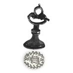 Bodemvondst renaissance zilveren zegelstempel ca. 17e eeuw, Verzenden, Zilver
