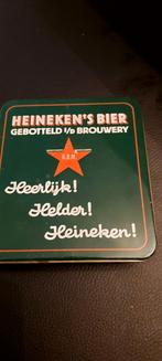 Heineken blikje met 8 viltjes, Verzamelen, Viltje(s), Heineken, Ophalen of Verzenden, Zo goed als nieuw