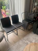 Grijze stoelen 4x, Huis en Inrichting, Ophalen, Gebruikt, Drie, Metaal