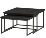 Vierkante salontafel | set van 2 | Zwart | PRIJSPAKKER !, Huis en Inrichting, Tafels | Salontafels, 100 tot 150 cm, Vierkant, Nieuw