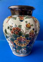 Original Delfts polychrom  met zilver beslag, Antiek en Kunst, Antiek | Vazen, Ophalen of Verzenden