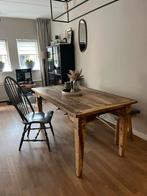 Houten Eethoek met Bankje en Stoelen, Huis en Inrichting, Tafels | Eettafels, Ophalen, Gebruikt, Teakhout, 50 tot 100 cm