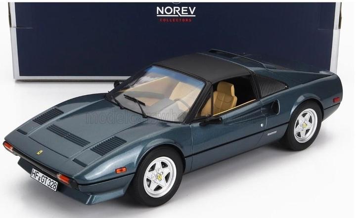 1:18 Ferrari 308 GTS 1982 Blauw metallic Norev 1000 stuks!, Hobby en Vrije tijd, Modelauto's | 1:18, Nieuw, Auto, Norev, Ophalen of Verzenden