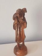 Vintage 60's boer met schap houtsnijwerk, Antiek en Kunst, Ophalen of Verzenden