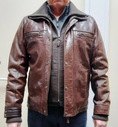 Stoer en degelijk afgewerkt River Woods bruin leren jack jas, Kleding | Heren, Jassen | Winter, Zo goed als nieuw, Maat 48/50 (M)