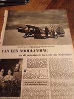 Artikel noodlanding Rottumeroog landvoogd Toxopeus 1949, Ophalen of Verzenden, 1940 tot 1960, Knipsel(s)