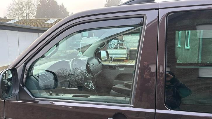 T6 zijwindschermen raamspoilers raamgeleiders donker tint, Caravans en Kamperen, Camper-accessoires, Nieuw, Ophalen of Verzenden